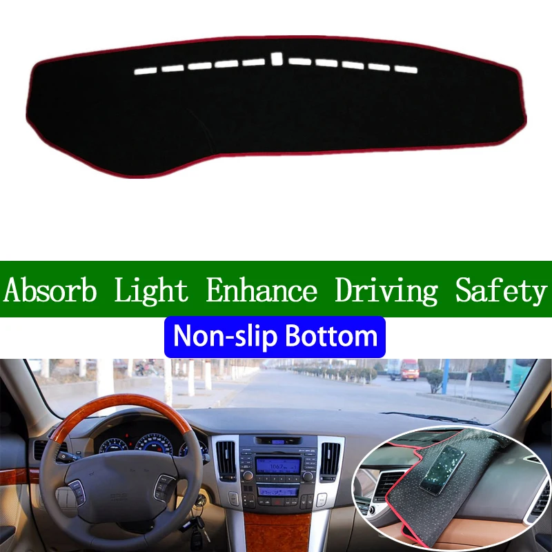 

For HYUNDAI sonata NF NFC 2009 Non-slip Bottom Dashboard Cover Car Decals Car Stickers Interior Car Accessories