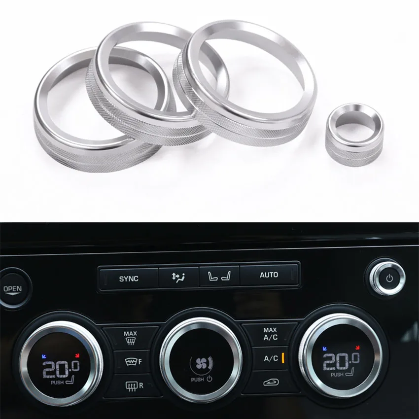 

Car Styling For Land Rover Discovery 5 LR5 L462 2017 2018 Car Air Conditioner Volume Knob Decor Ring Trim Interior Accessories