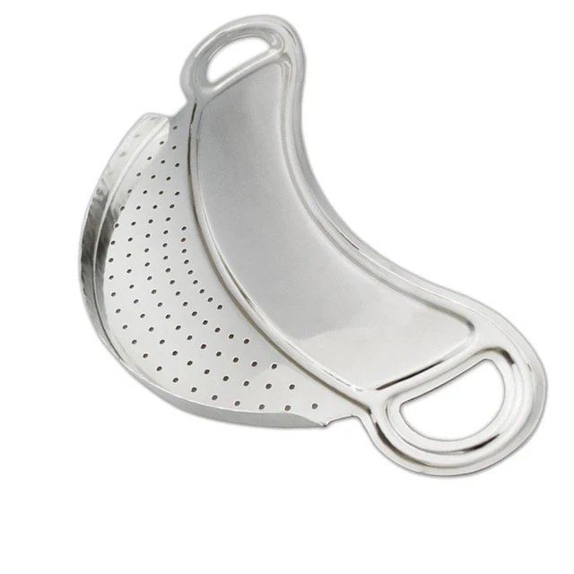 2019 Stainless Steel Pot Strainer Drainer Handle Water Filtering Rack