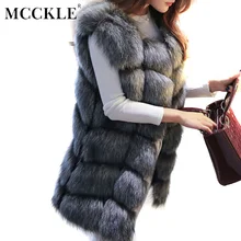 2017 Coat Fur Women Winter Warm Luxury Fur Vest Women’s fur Coats Jacket High Quality Faux Fur Coat