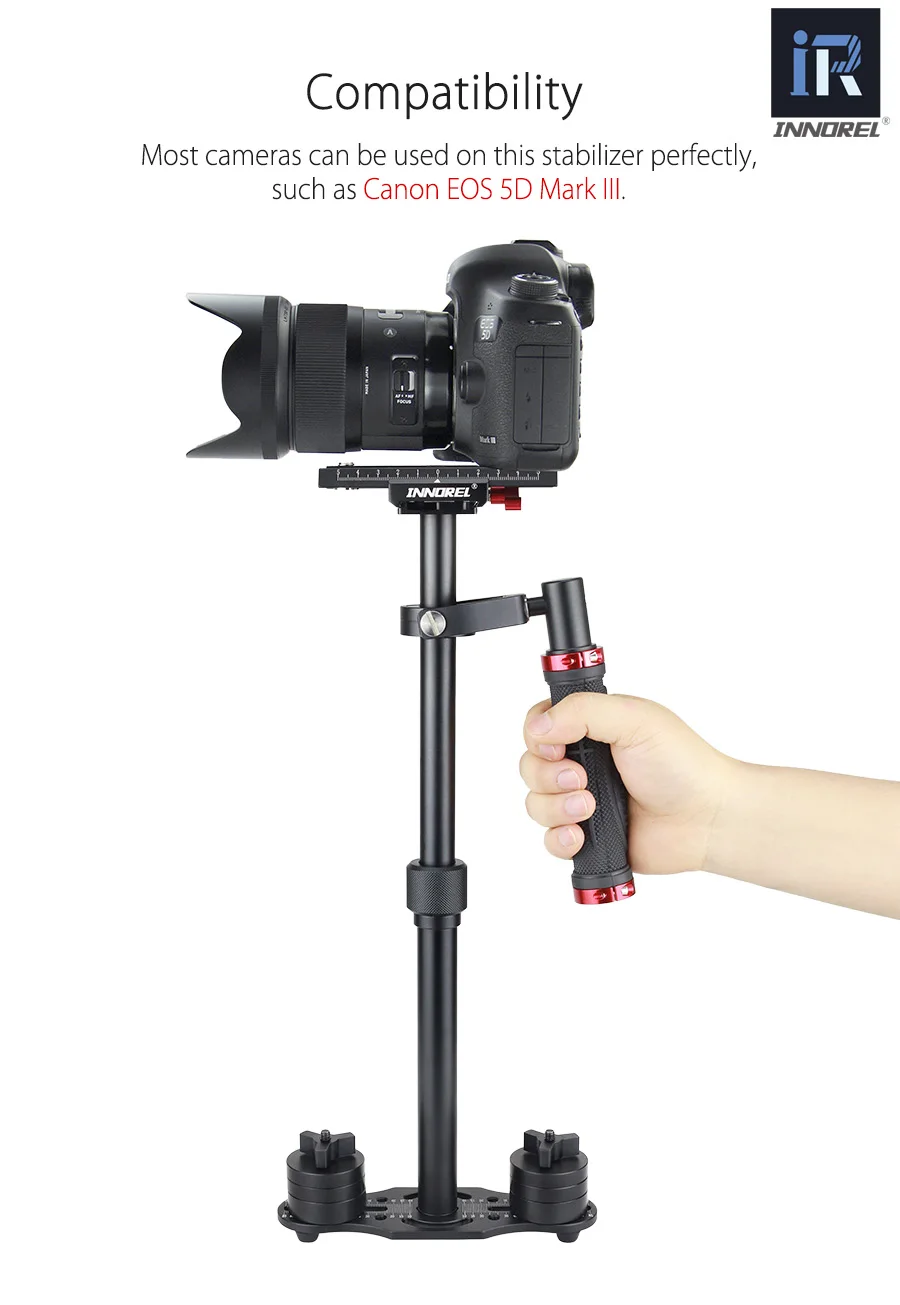 SP50 алюминиевый сплав мини steadicam Ручной Стабилизатор Портативный видео steadycam для Canon Nikon sony DSLR камеры лучше, чем S40