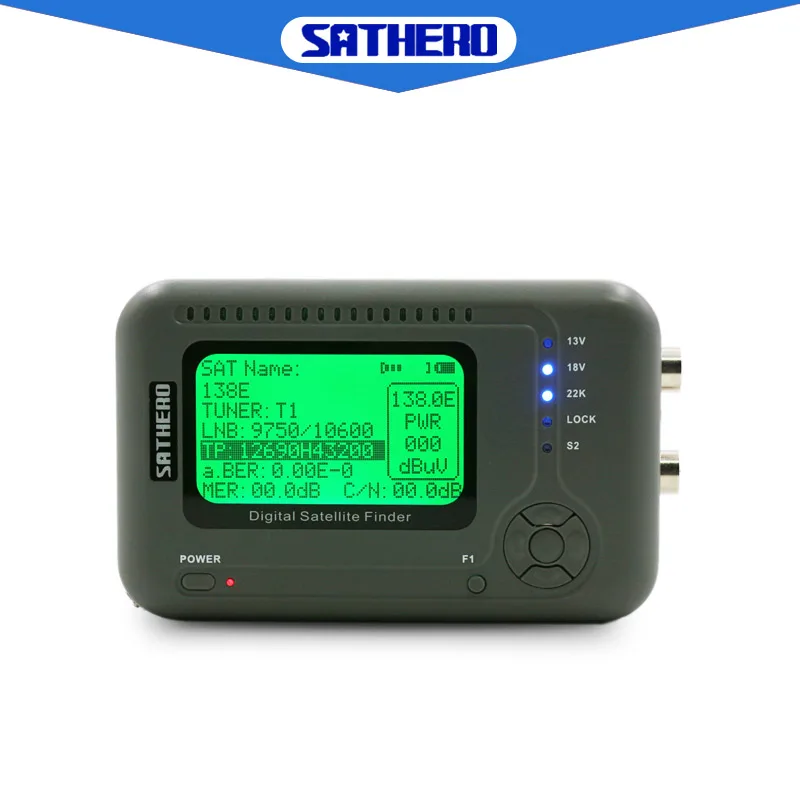 Sathero SH-200HD DVB-S2 finder спутниковый измеритель портативный высококачественный ТВ-сигнал HD satfinder bulit в емкости батареи - Цвет: Grey