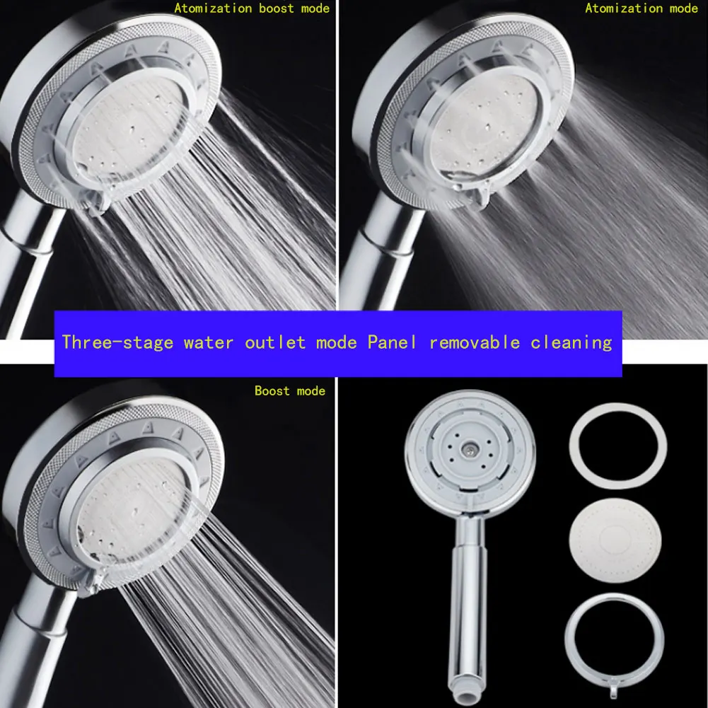 New Handheld Shower Head Stainless Steel Detachable Bathroom Showerhead