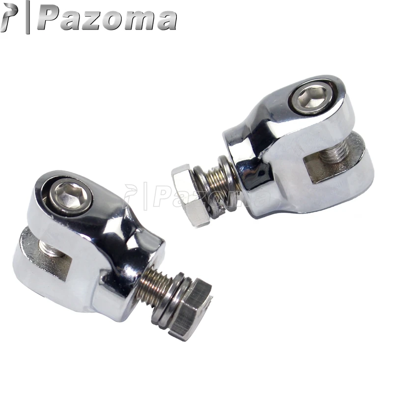 Universal Chrome Motorbike Steel Foot Peg Clevis Mounts Rest Male Mounting for Harley Custom Dyna Cafe Racer Bobber | Автомобили и