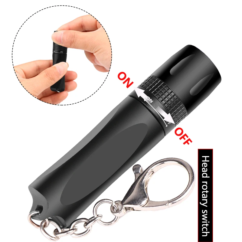 3800Lumens MINI Super bright LED Flashlight lamp T6 LED Torch Powered by AA/14500 battery use for outdoor camping