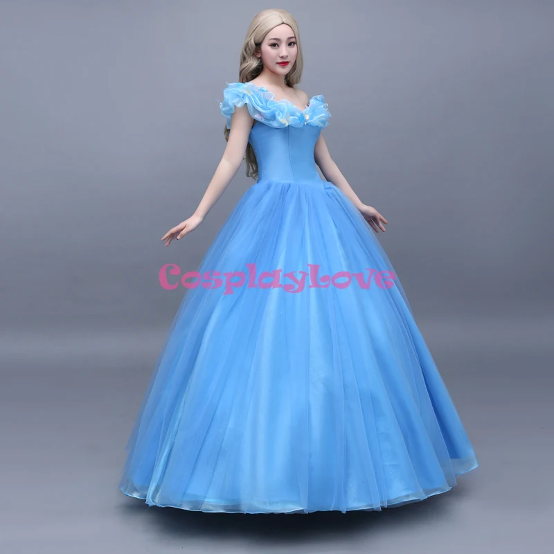 Cosplaylove Cinderella Cosplay Sky Blue The Princess Cinderella Dress Cosplay Costume Adult Kid Costumes Custom Made (10)