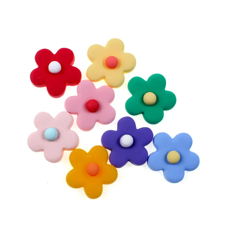 

20Pcs Mixed Resin Flower Korea Xuanya Style Crafts Flatback Cabochon Scrapbooking For Earring Stud Embellishments Diy