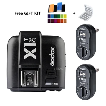 

Godox 2x XTR-16 Wireless 2.4G Control Flash Receiver + X1T-C Transmitter for Canon AD360II AD360 AD180 DE300 DE400