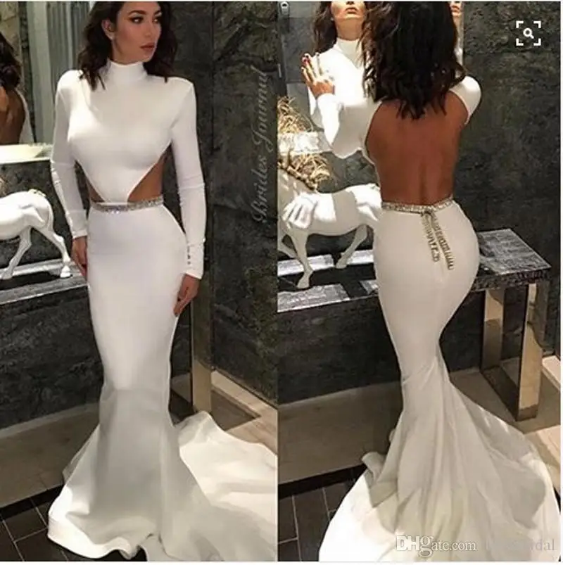 tight white formal dress