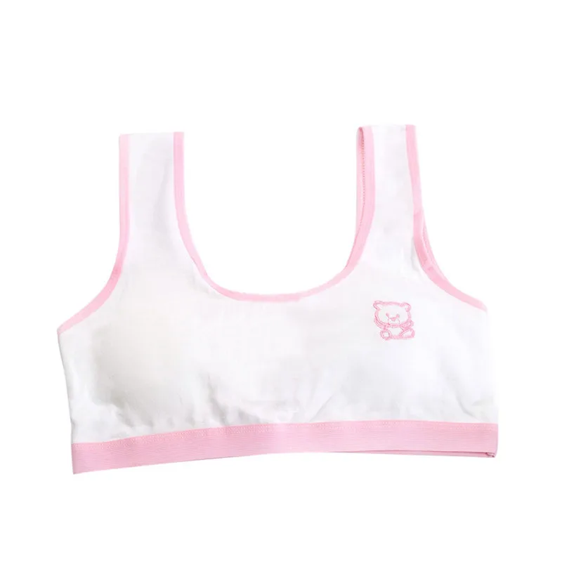Underwear girl cotton clothes New Lovely Girls Printing Underwear Bra Vest Children Underclothes Sport Undies  (17)