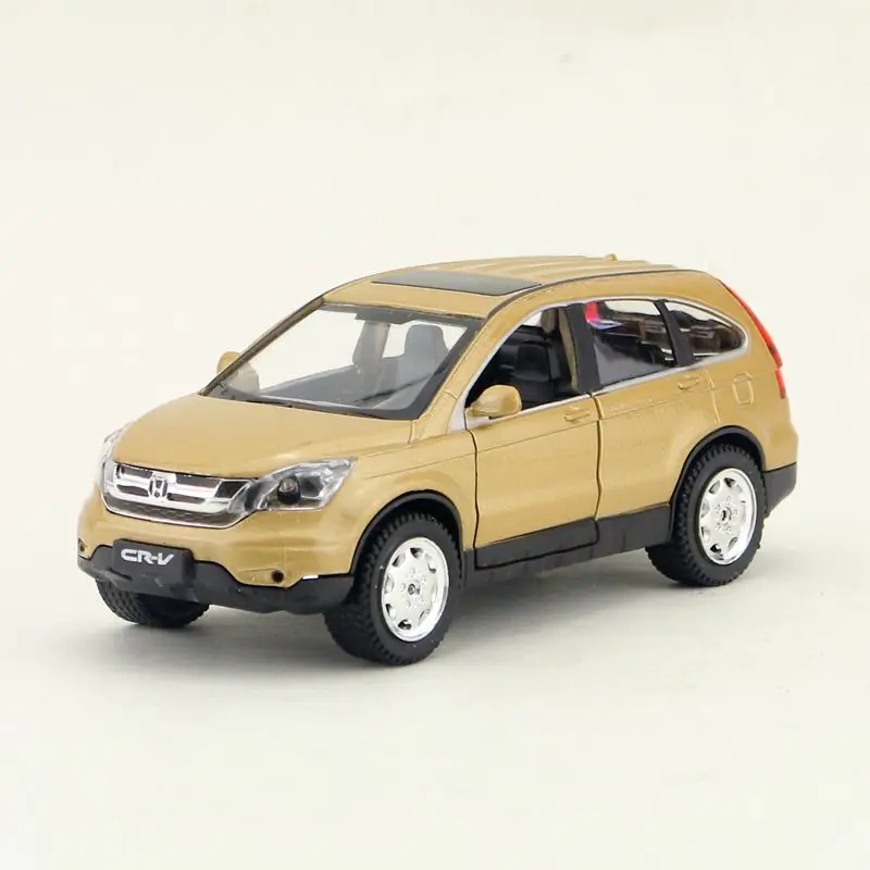 /литая под давлением игрушечная модель/1:30 весы/Honda CRV CR-V SUV/Вытяжка/звук и светильник/обучающая Коллекция/подарок/для детей - Цвет: Золотой