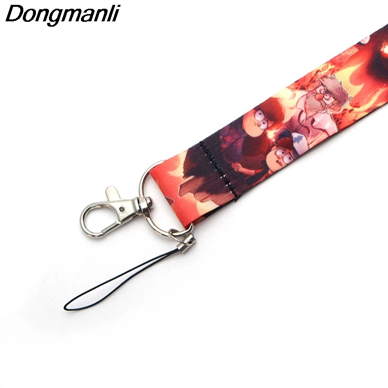 P2203 Dongmanli Gravity Фолс Детские брелки lanyards держатель удостоверения личности ID карта Пропуск Тренажерный зал мобильный телефон USB бейдж держатель ключевой ремень