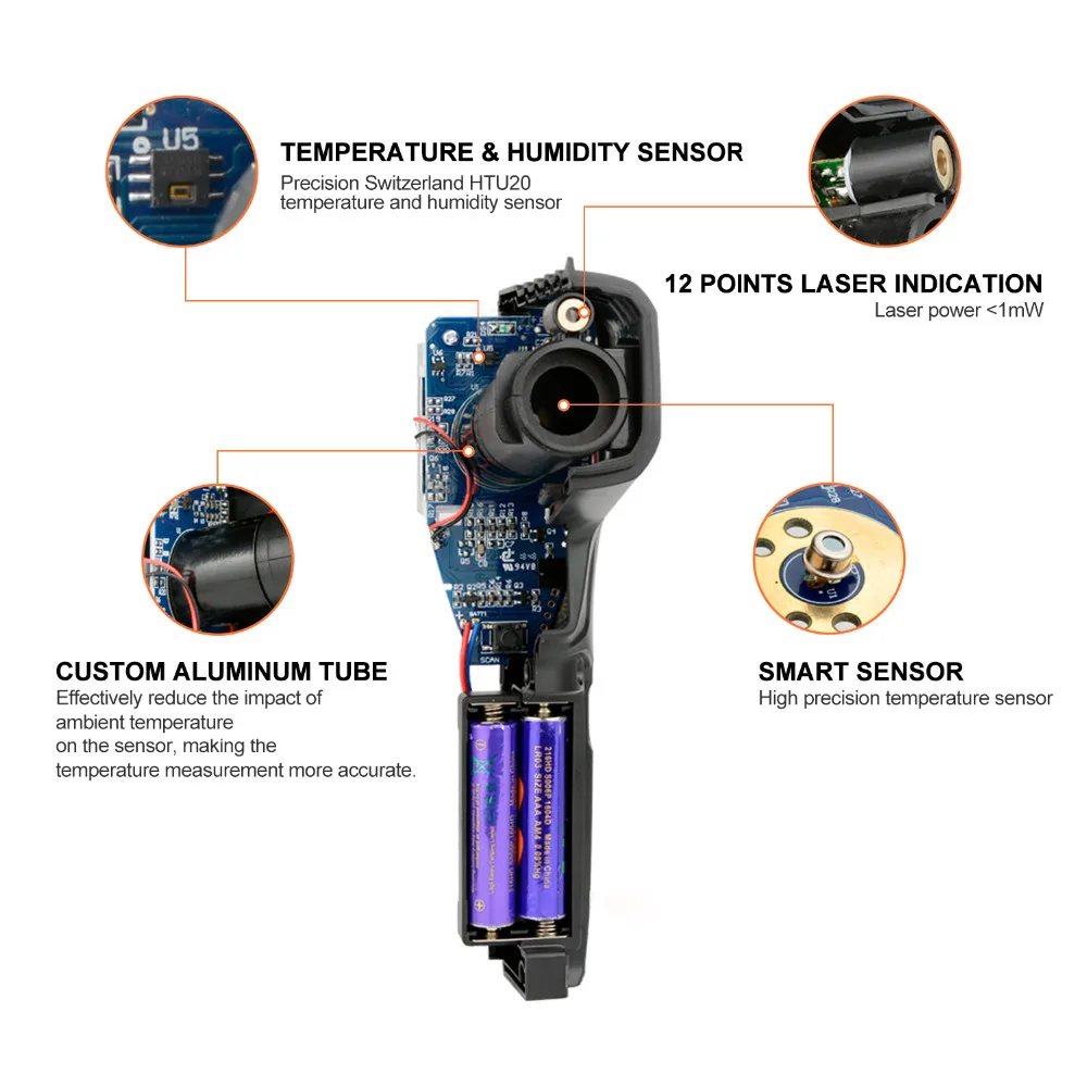 MESTEK-50-800C ИК термометр IR01D цифровой Бесконтактный влажность инфракрасный термометр гигрометр Температура пирометр тестер