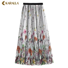 Новая женская национальная Мода красочная юбка с принтом женский комплект пуловер+ кожаная юбка C1409