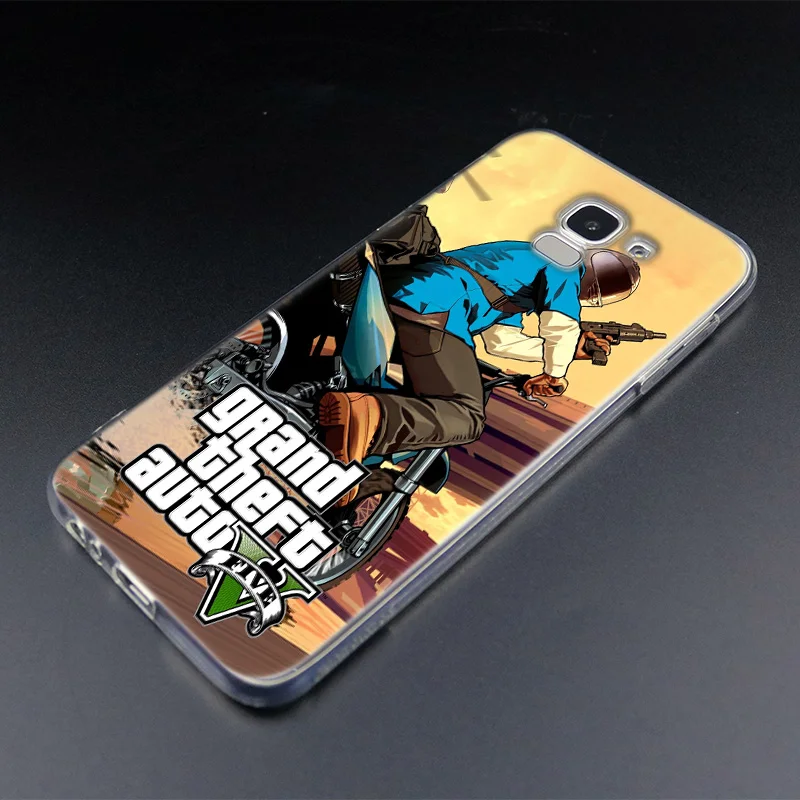 Горячий GTA 5 игровой прозрачный мягкий силиконовый чехол для Samsung Galaxy J2Pro J4 J6 J8 2018 J3