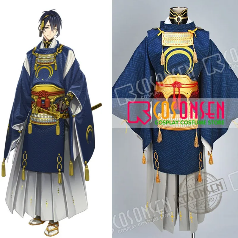 

COSPLAYONSEN The Sword Dance Touken Ranbu Mikazuki Munechika Cosplay Costume Full Set With Armour/Breastplate