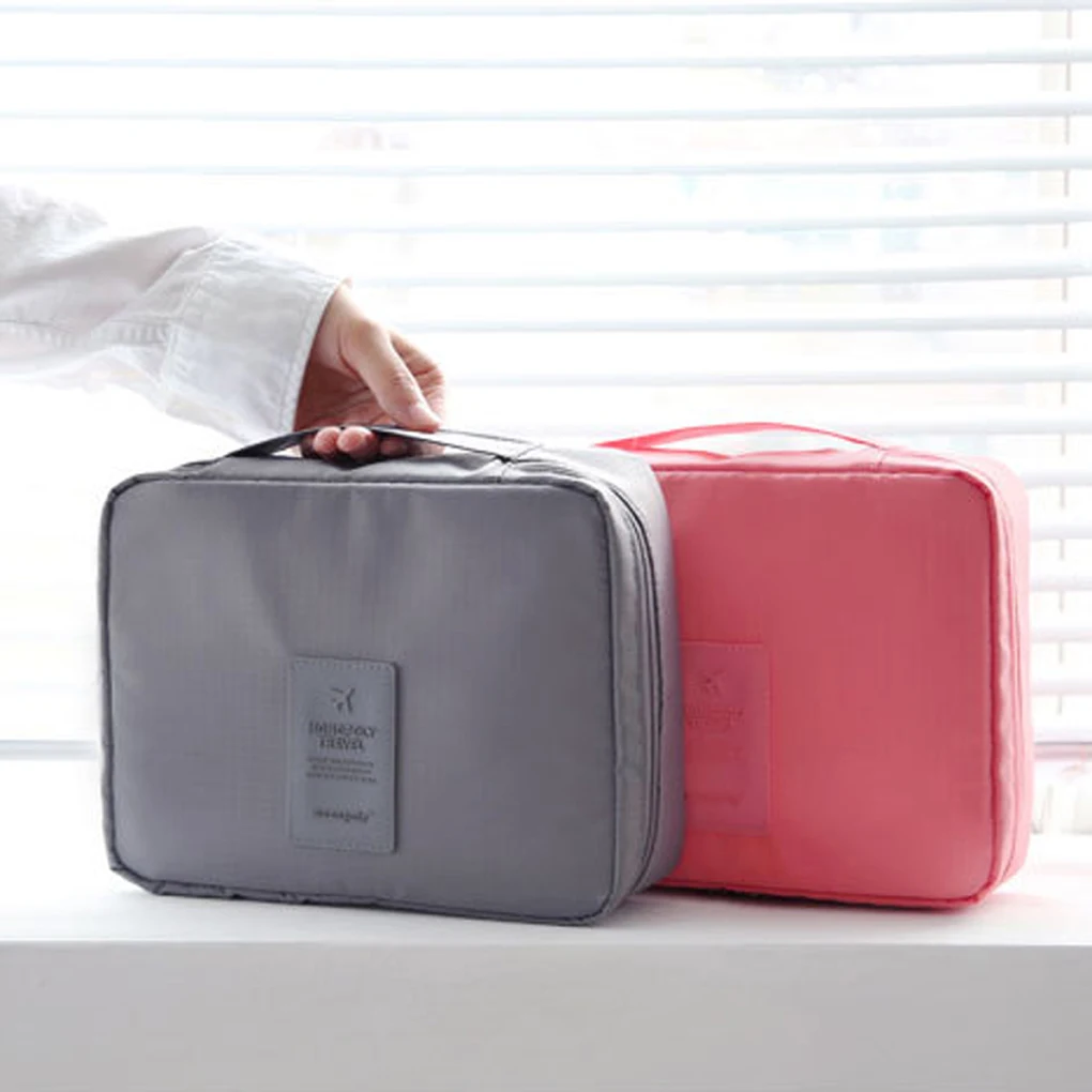 Портативный косметический чехол на молнии, сумка-Органайзер, сумка для хранения, универсальные сумки