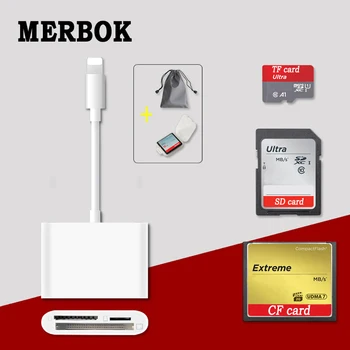 

Multi-function Three-in-one Lightning interfaces Smart card reader CF SD TF Card reader for iPad iPhone 7 plus 6s 5s