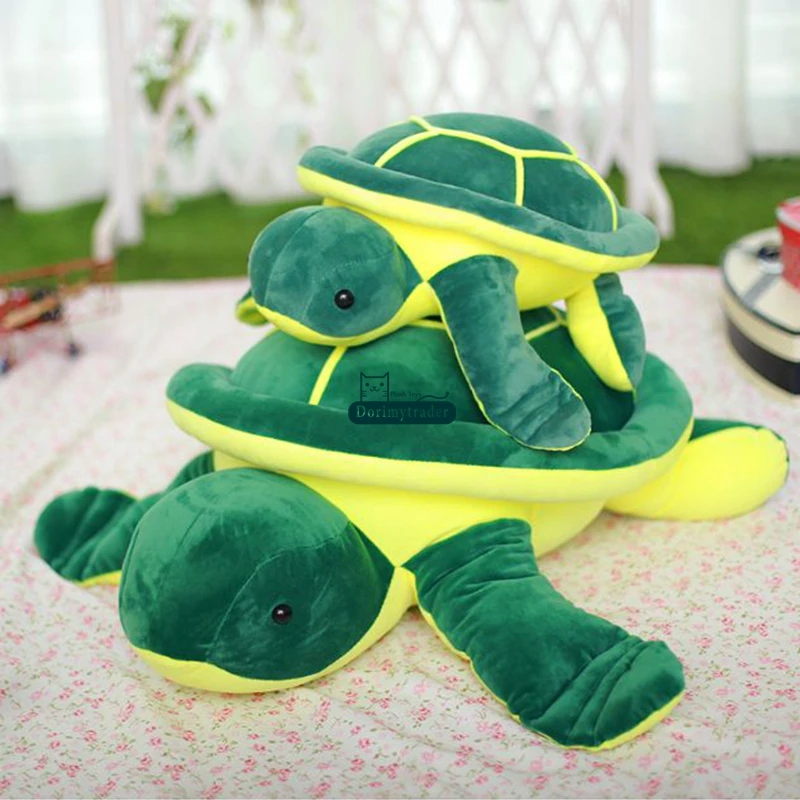 Dorimytrader pop simulation animal turtle plush doll stuffed soft green tortoise toy animals pillow gift for kids 80cm 31inch DY61963(4)
