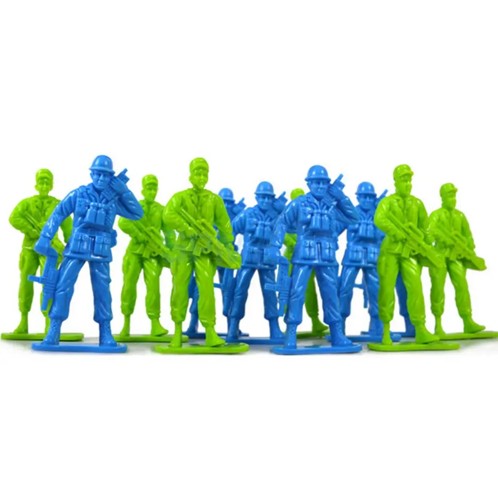 12pcs Plastic Military Soldier Action Figures Model Army Men & Women Troop Figure DIY Scene Kids Toy