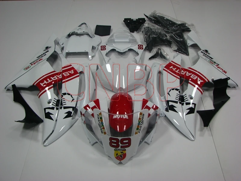 Fairings for YAMAHA YZFR6 2008 - 2015 White Red Body Kits YZF600 R6 14 15 2012 no paint | Автомобили и мотоциклы