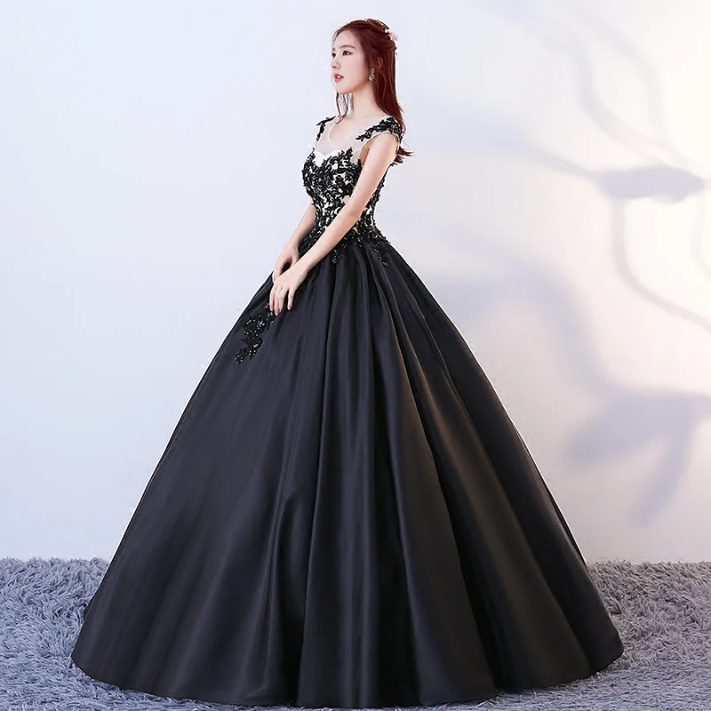 Ruthshen/черно белые атласные бальные платья Quinceanera Элегантные Вечерние для