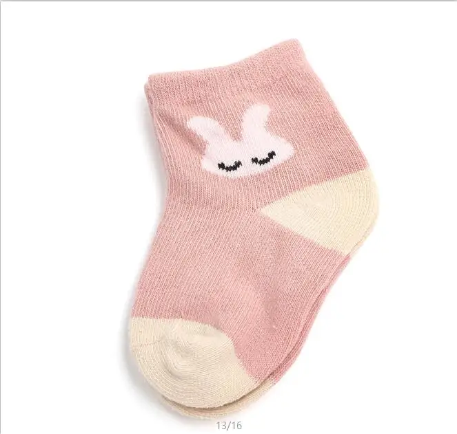 1 пара, весна-осень, новые модные хлопковые носки унисекс с милым мультяшным кроликом для новорожденных, яркие цвета, носки для малышей