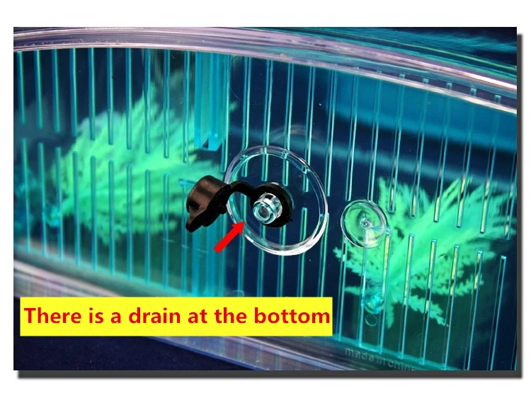 3 Cubicle Acrylic Fish Betta Guppy Tank Mini Aquarium with 2 Color Day/Night LED Light