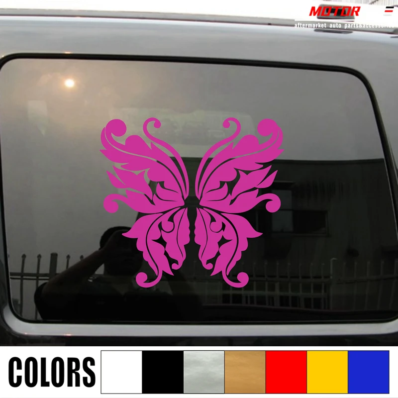 Butterfly Decal Sticker Car Vinyl pick size color no bkgrd die cutin