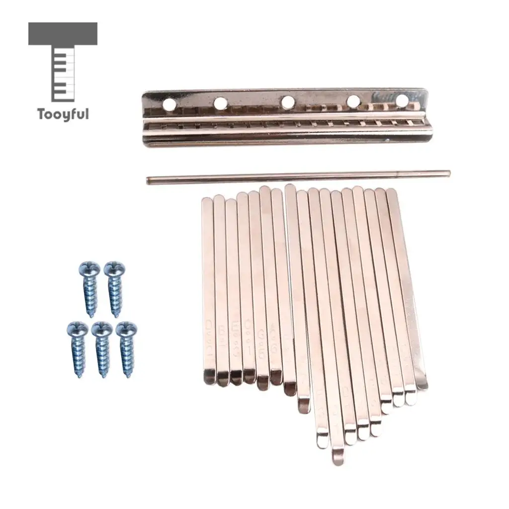 MagiDeal Musical Steel Keys for 17 Note Kalimba African Mbira Thumb Piano Finger Percussion