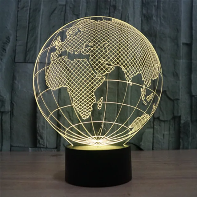 Tienda online hot 7 colores creativo 3d world map acrÃlico visual ...
