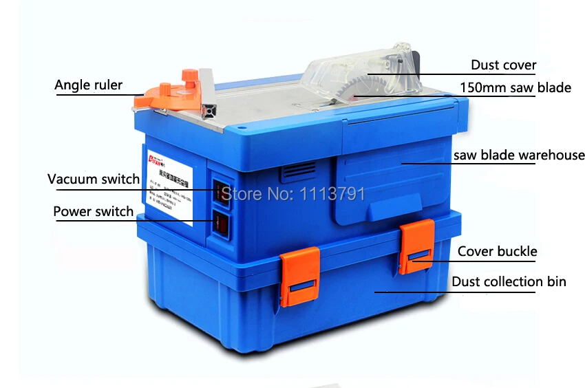 Multifunction dust sawing machine, cutting laminate flooring, solid wood flooring installation work table saws
