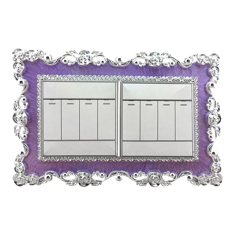 

Resin Double Light Switch Surround Socket Finger Plate Panel Cover Decor E2S
