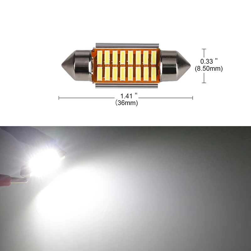 4 шт. автомобильные лампы 12 В C5W C10W 4014 C5W|auto interior|c10w led 39mmcar interior dome light |
