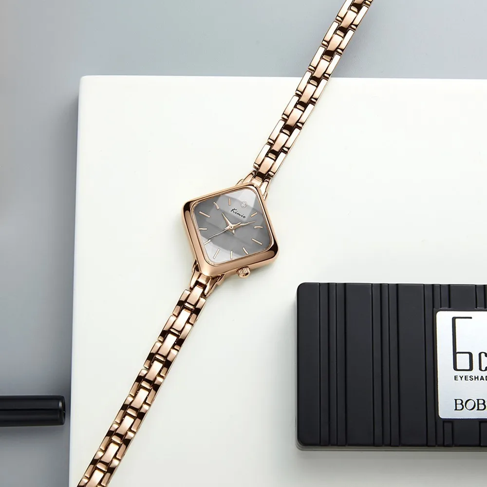 KIMIO Diamond Shape Square Watch Women Rose Gold Stainless Steel Bracelet Watches For Women Girls Dress Chinese Wrist Watch Sale KIMIO Diamond Shape Square Watch Women Rose Gold Stainless Steel Bracelet Watches For Women Girls Dress Chinese Wrist Watch Sale