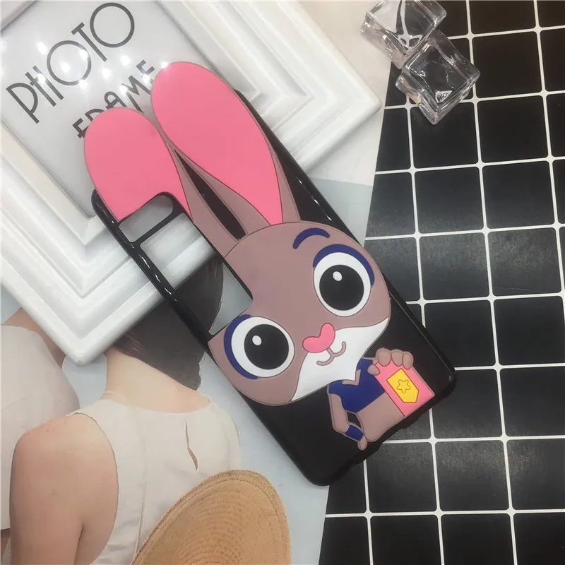 

Fashion Cartoon Rabbit Cat Clear Black TPU Case for Meizu Pro 7 Soft Silicone Phone Back Cover for Meizu Pro 7 Cases Capa