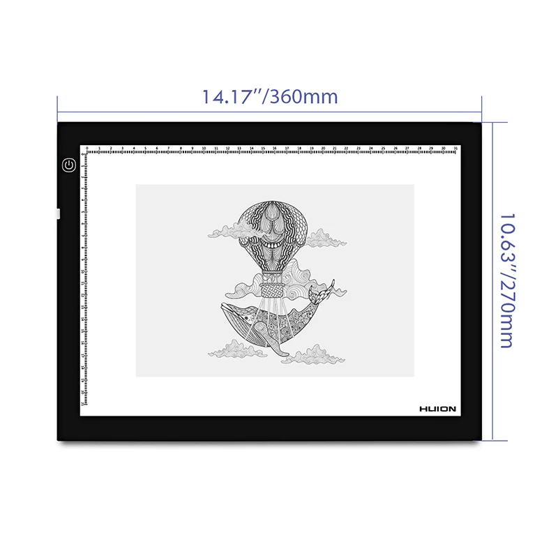  Huion A4 ajustable de la ligereza de 177 pulgadas LED Artcraft de luz de caja de luz para la animac