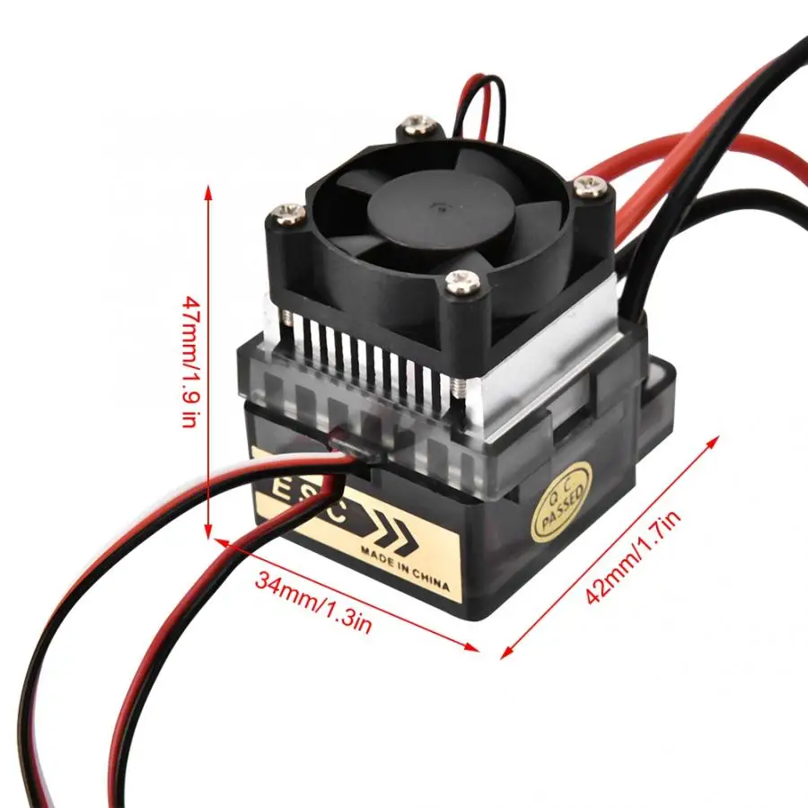 Высокое напряжение 6-12 в 320A водонепроницаемый матовый ESC регулятор скорости электрический вентилятор матовый двигатель ESC для RC грузовик багги лодка