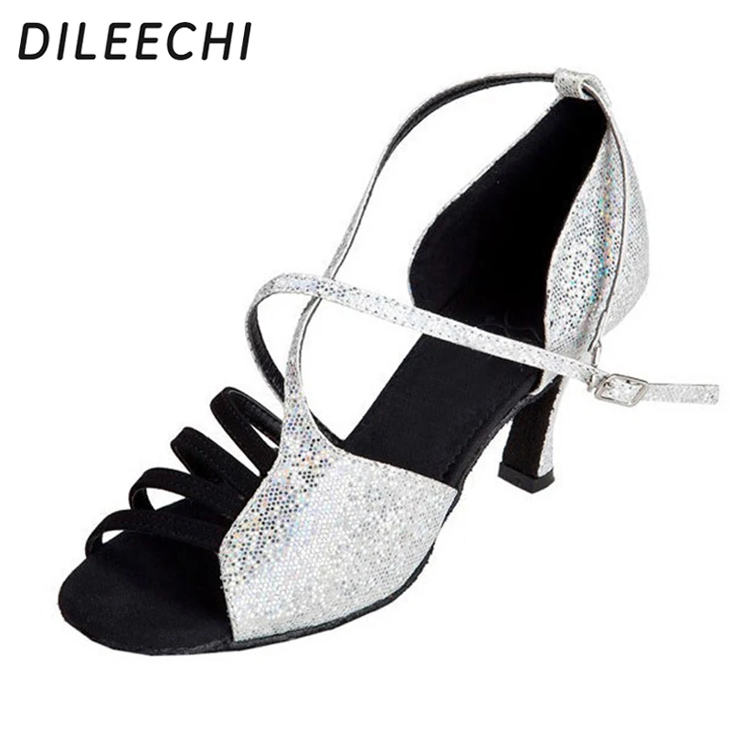 DILEECHI adult women's Latin dance shoes ballroom dancing shoes soft