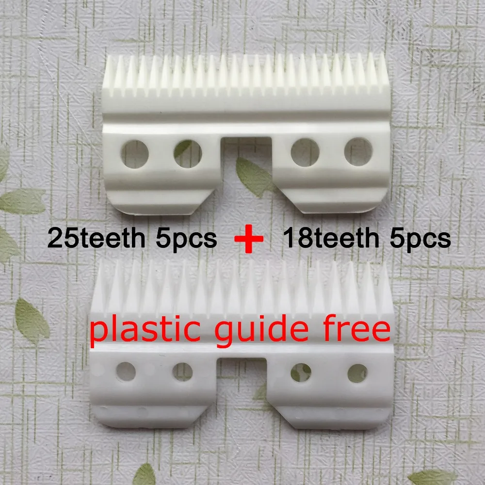 

5pcs 18Teeth and 5pcs 25teeth total 10pcs Pet clipper Ceramic moving blade Replacement Blade Fits oster A5 Series