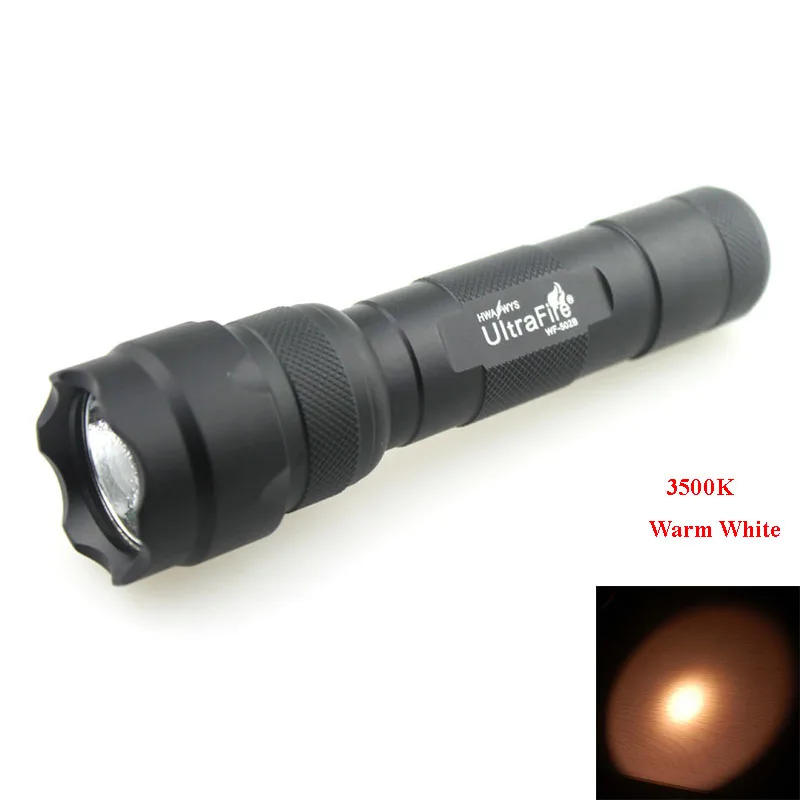 

U-F 502B CREE XM-L2 3500K Warm White Light OP LED Flashlight (1 x 18650)
