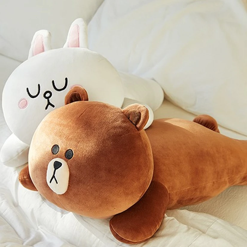Comprar Corea oso marrón conejo Cony juguete de felpa de peluche suave juguetes de peluche de dibujos animados lindo bebé almohada dormir cojín regalo de novia