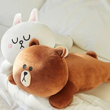 Korea Brown bear cony rabbit Plush Toy Stuffed Soft Plush Toys Cartoon Cute Baby Pillow Sleeping pillow girlfriend gift 40cm 70cm hot sale cute brown bear plush toy white rabbit stuffed soft doll friend plush toy kids toy gift for girlfriend