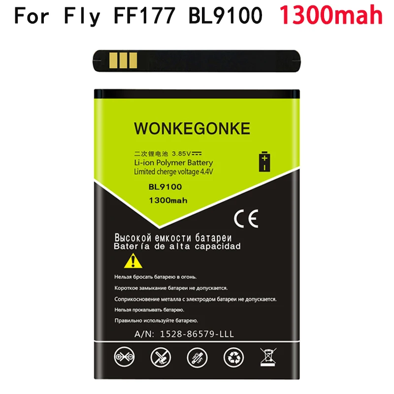 

WONKEGONKE BL9100 battery For FLY FF177 BL9100 battery