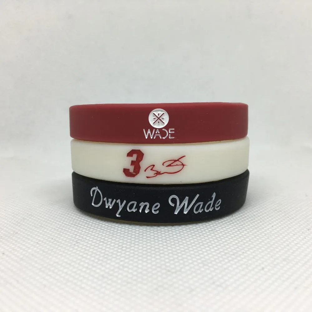 

1PCS New bracelet silicone bracelet basketball sport Dwyane Wades tide wristband men and women
