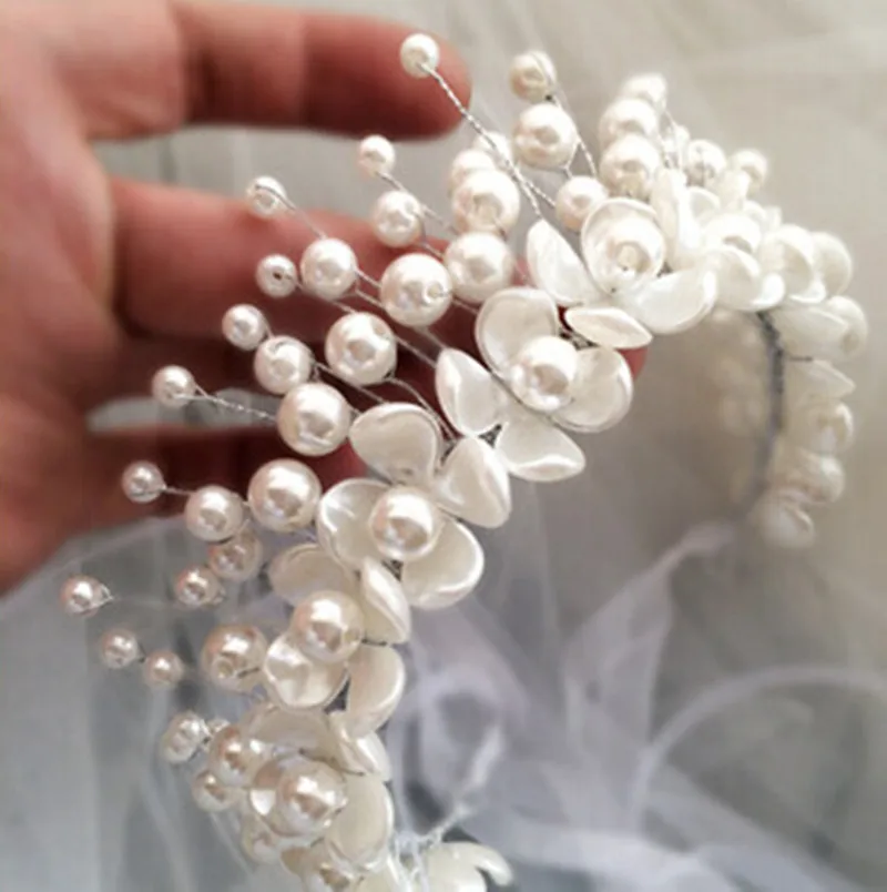 

The bride wedding headdress Baroque crown vintage fashion luxury bridal jewelry Pearl queen women hairband hairjewelry