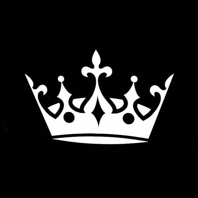 Yjzt 12.7cm*8.1cm Double Round Crown Vinyl Car Sticker Decals Black/silver  C13-00024 - Car Stickers - AliExpress