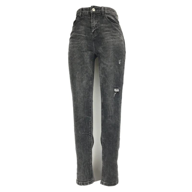 

ME&SKI 2019 Fashion Women Jeans Skinny Straight High Elastic Pencil Pants Jeans Female Pants Stretchy Trousers Dark Grey