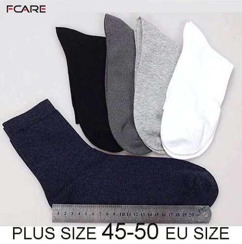 

Fcare 10PCS=5 pairs 45, 46, 47, 48, 49, 50 big plus XXXL size mens dress socks business socks socks calcetines