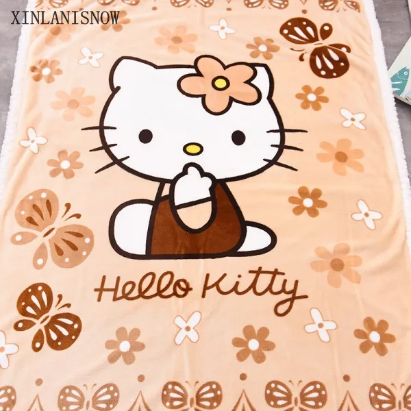 Cartoon Winter Warm Blanket Soft Blanket on Bed Coral Fleece Throw